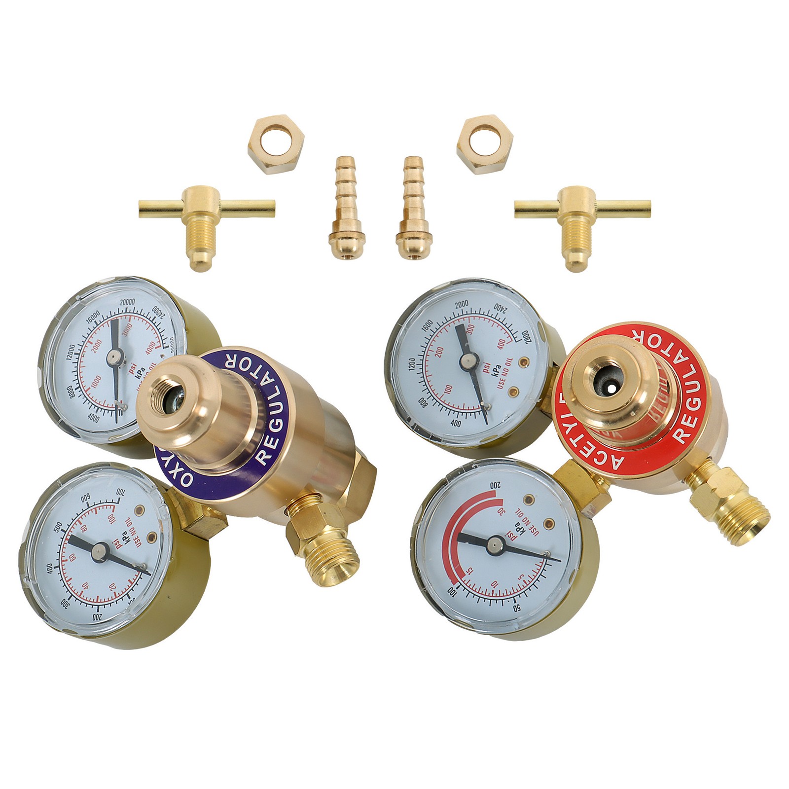 Oxygen Acetylene Gas Regulator Welding Cutting Torch Dual Gauge CGA540 & CGA200