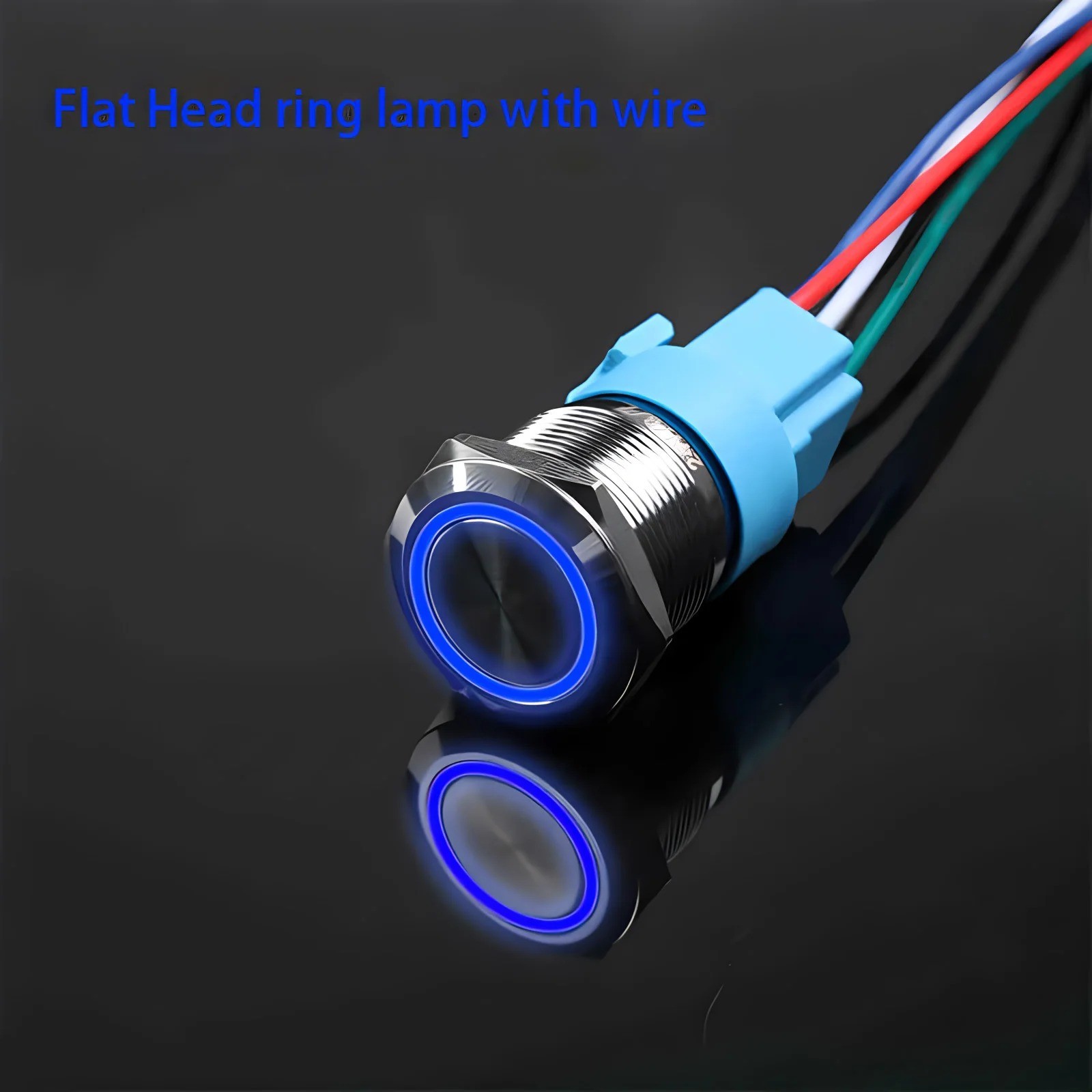 19mm 12V LED ON OFF Push Button Power Switch Latching with Wire Socket Harness