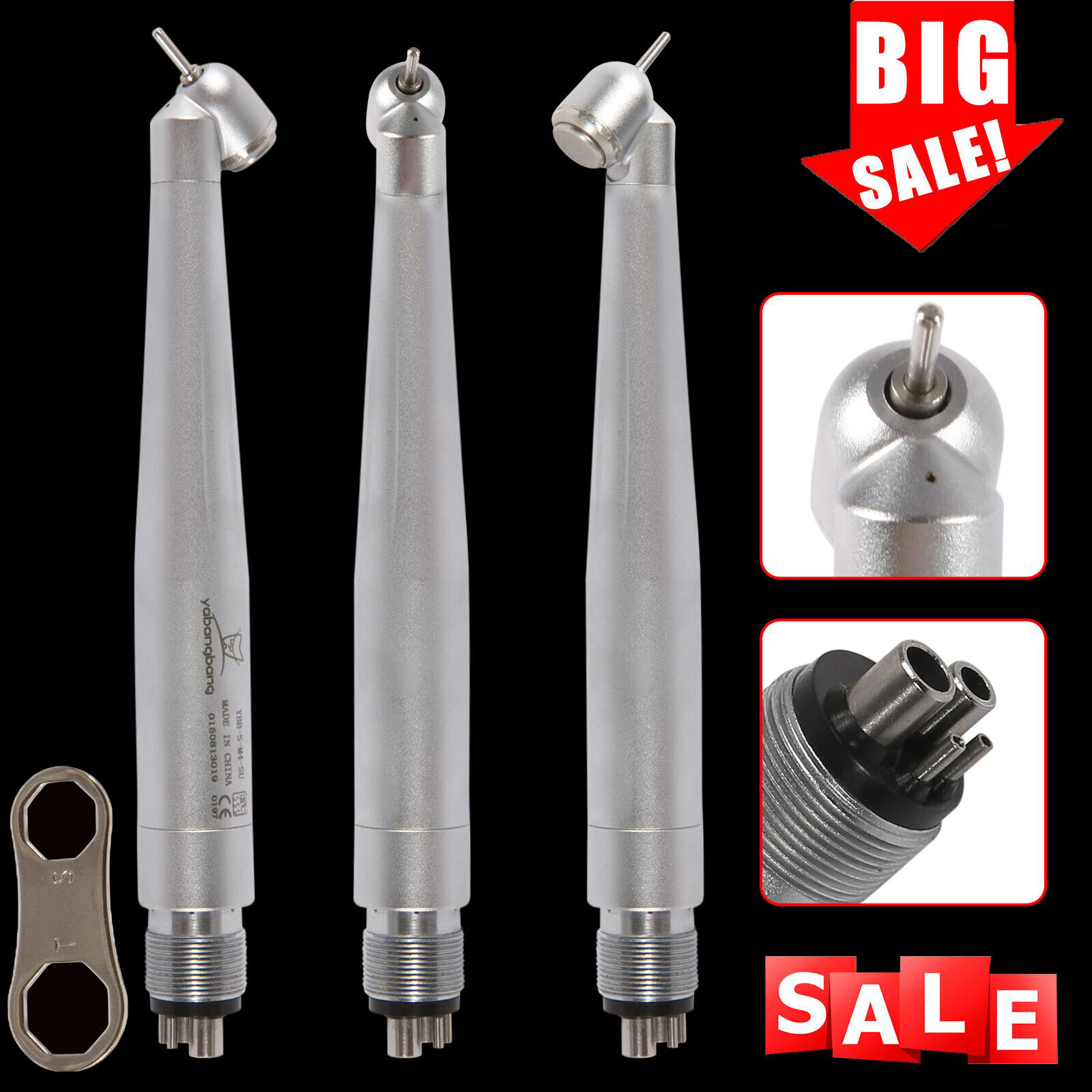 NSK Style Dental 45 Degree Surgical High Speed Handpiece Push Button 4 Holes OR
