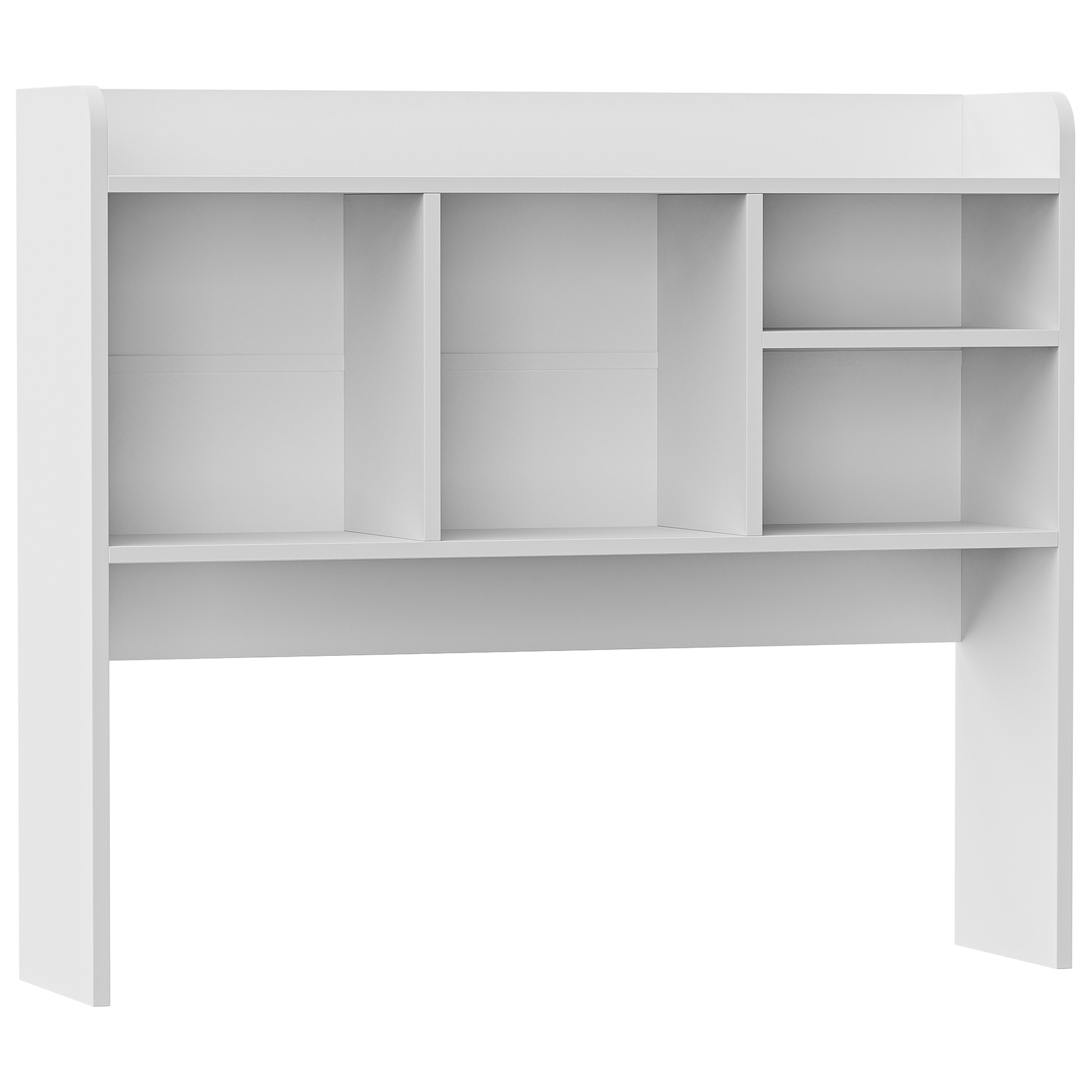 Desktop Organizer Shelf Wood Desk Hutch for Computer Monitor Display Shelf White