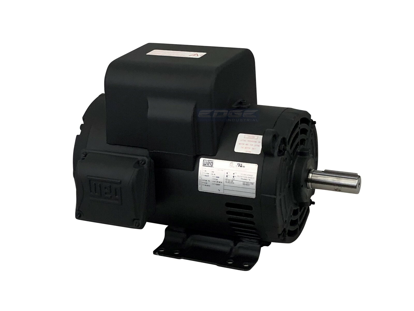 WEG 200V / 208V 5HP AIR COMPRESSOR ELECTRIC MOTOR 184T FRAME 1750 RPM, 1-PHASE