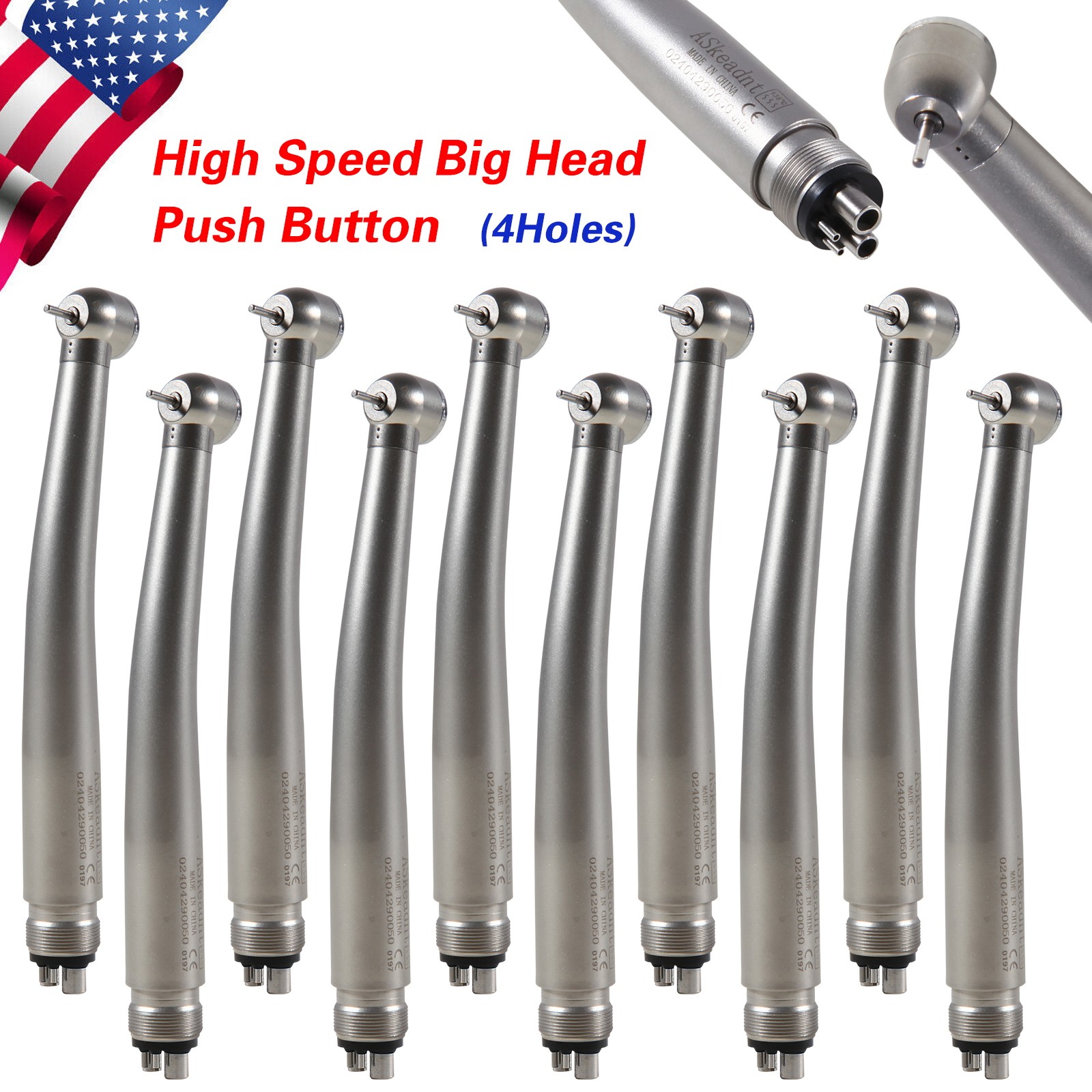 5Pcs Dental Fissure Tungsten Steel Carbide Burs High Speed Handpiece FG 558