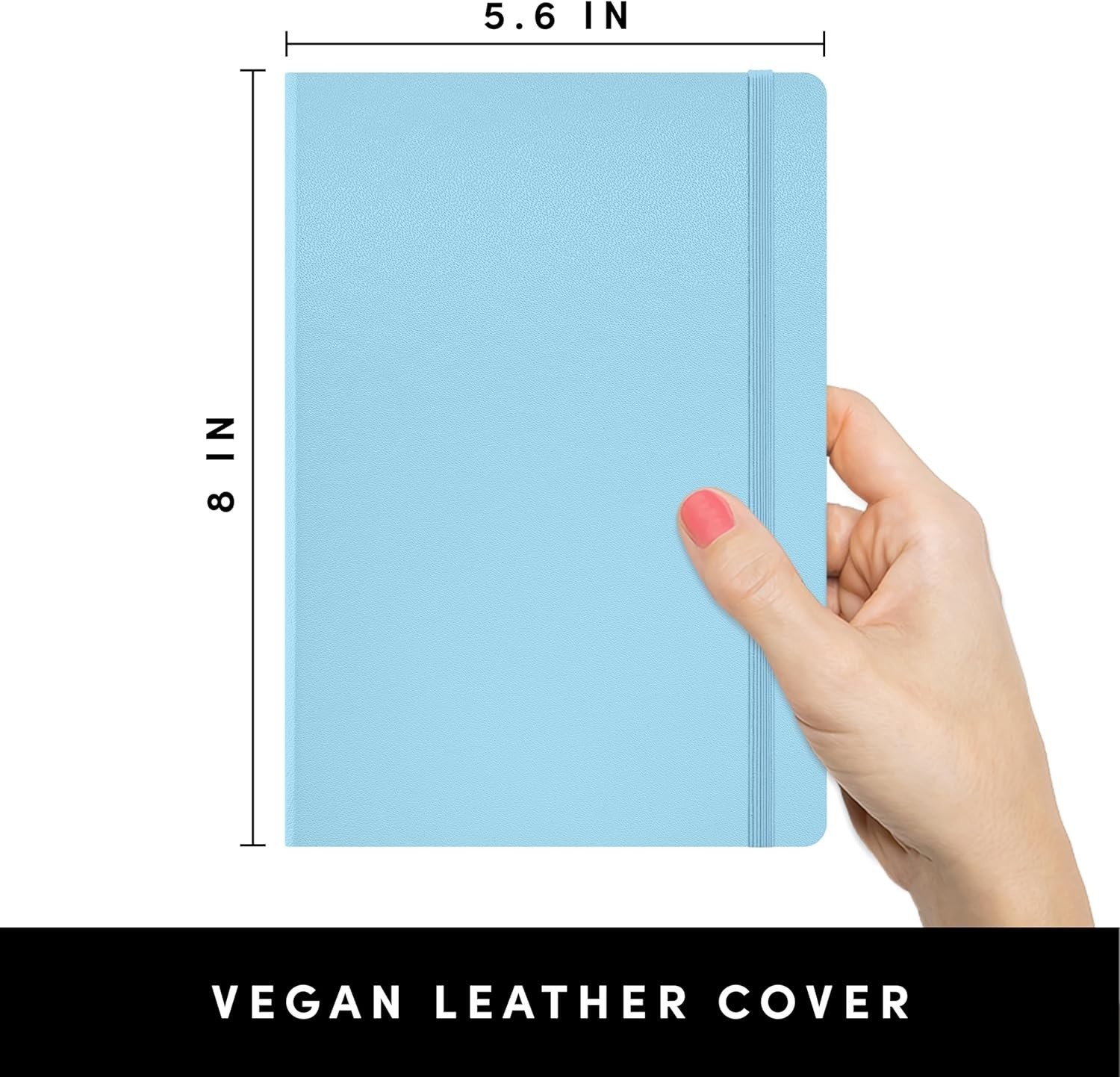 “PAPERAGE Dotted Journal Notebook, (Light Blue), 160 Pages, Medium Light Blue “