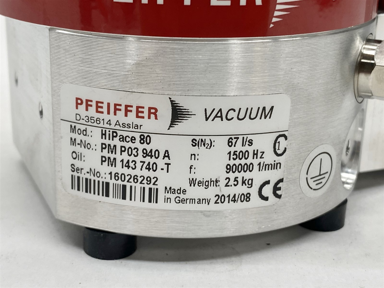 Pfeiffer Vacuum HiPace 80 Turbomolecular Pump w/ TC 110 Controller + Cable