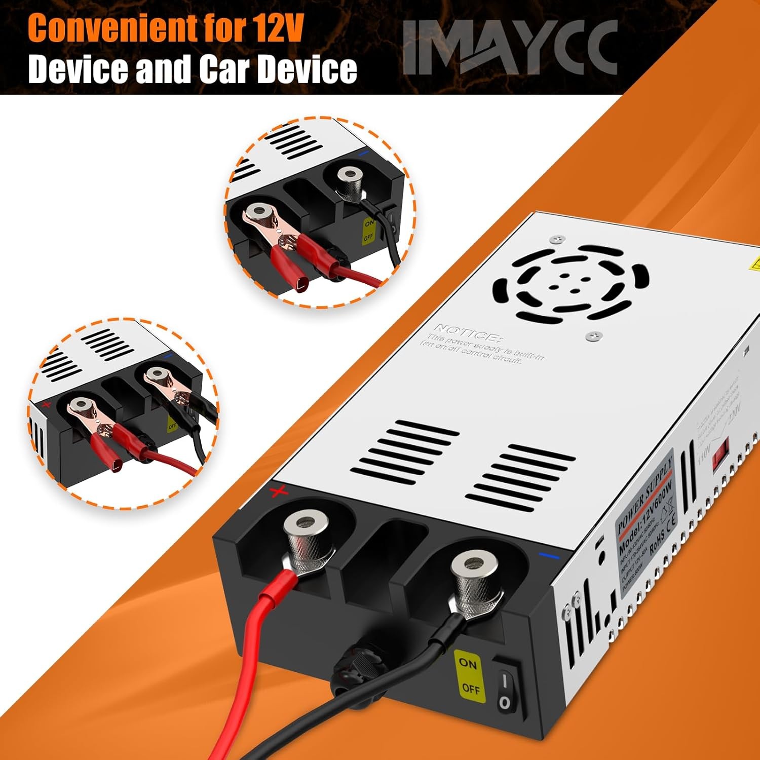 115v Ac To 12v Dc Converter 12v 50a 600w Dc Power Supply Switch Adjustable Switc
