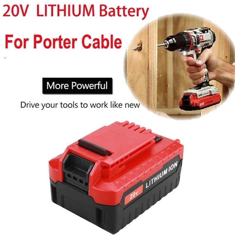1-2PACK 8.0AH for PORTER CABLE 20 Volt Lithium-Ion Max PCC685L Battery &Charger