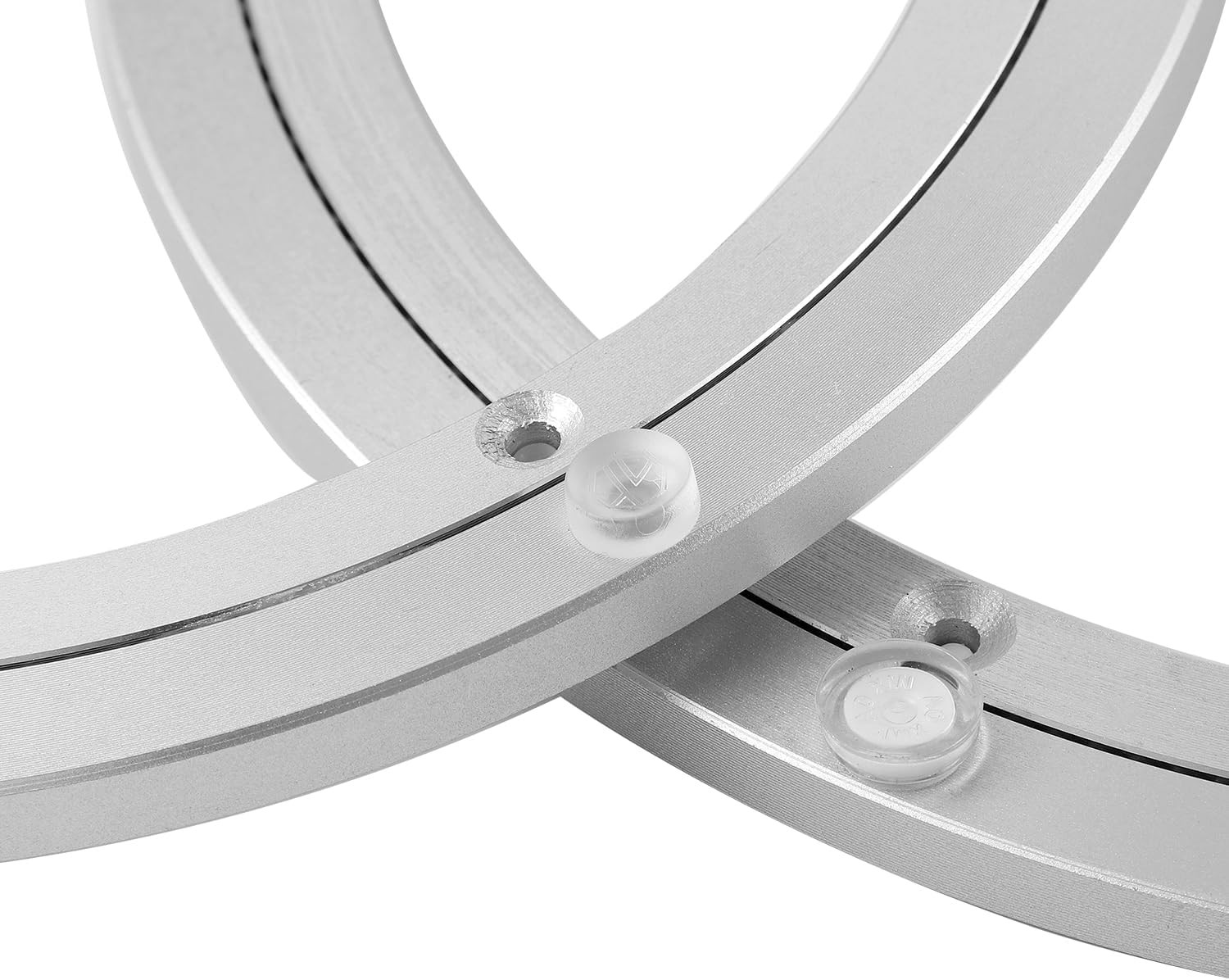 QDiShi 8 Inch Lazy Susan, Heavy Duty Swivel Turntable 8 Inch, Silvery
