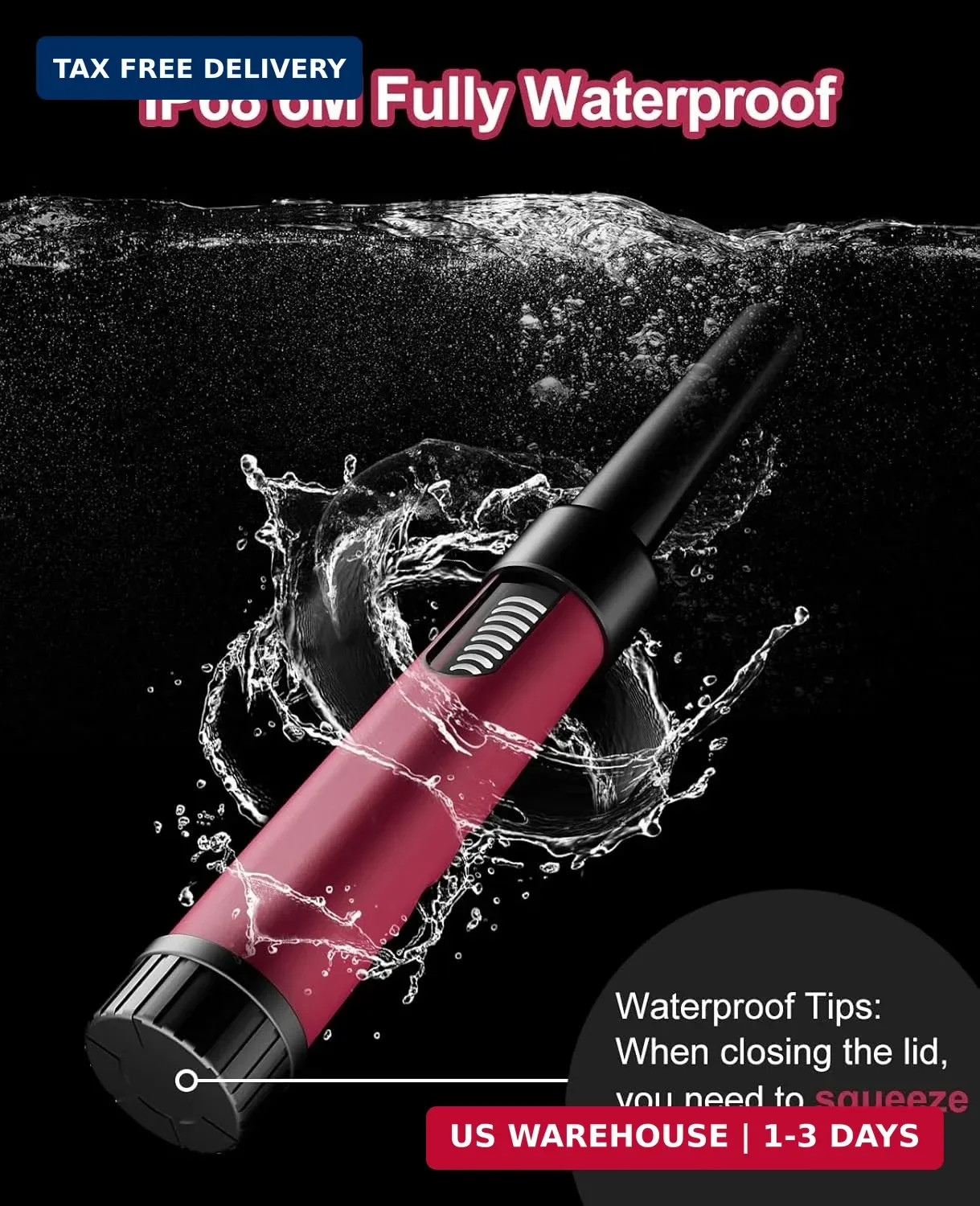 Metal Detector Pinpointer for Adults, IP68 Fully Waterproof Metal Detector LCD S