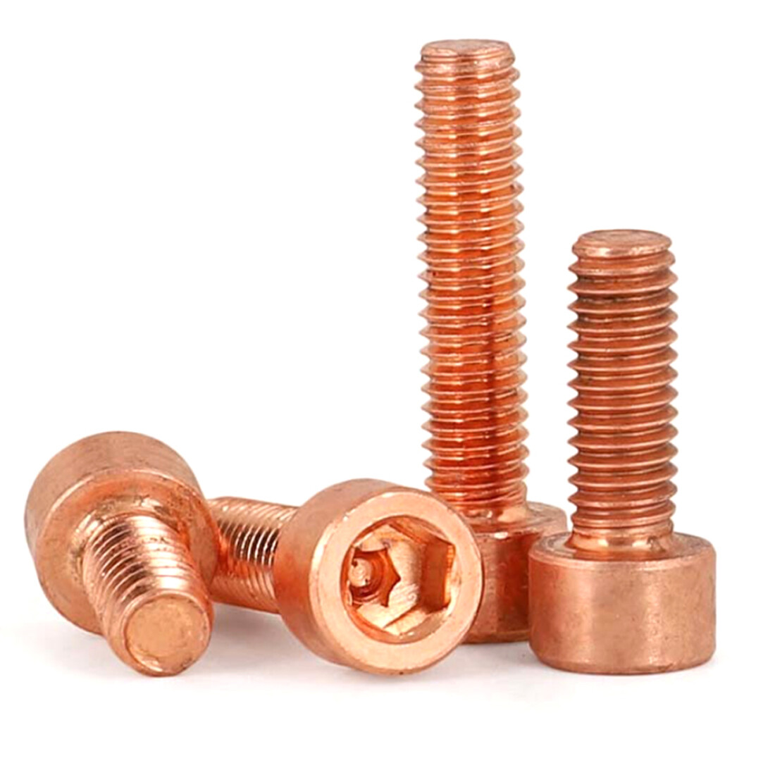 99% Copper Cap Head Screws M3 M4 M5 M6 M8 M10 M12 Hexagon Socket Allen Key Bolts