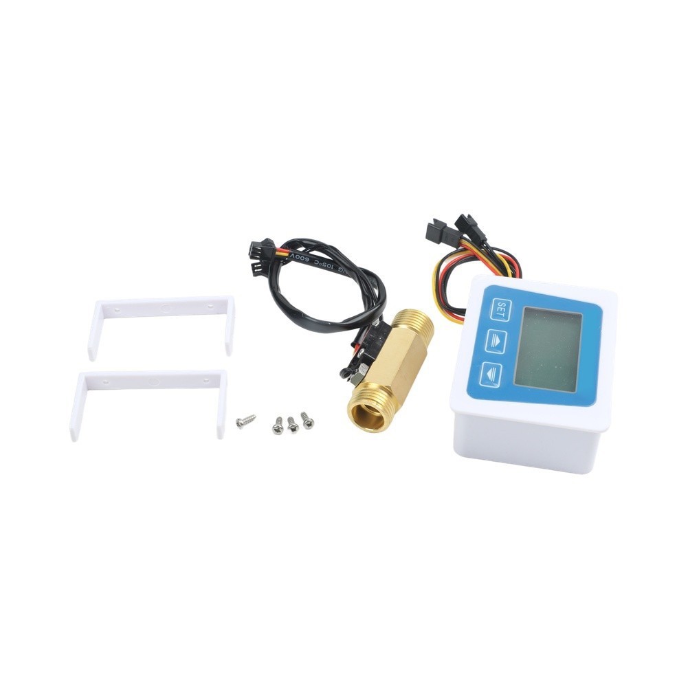 Low Power Digital Water Flow Meter with LCD Display Battery Operated 130L Min
