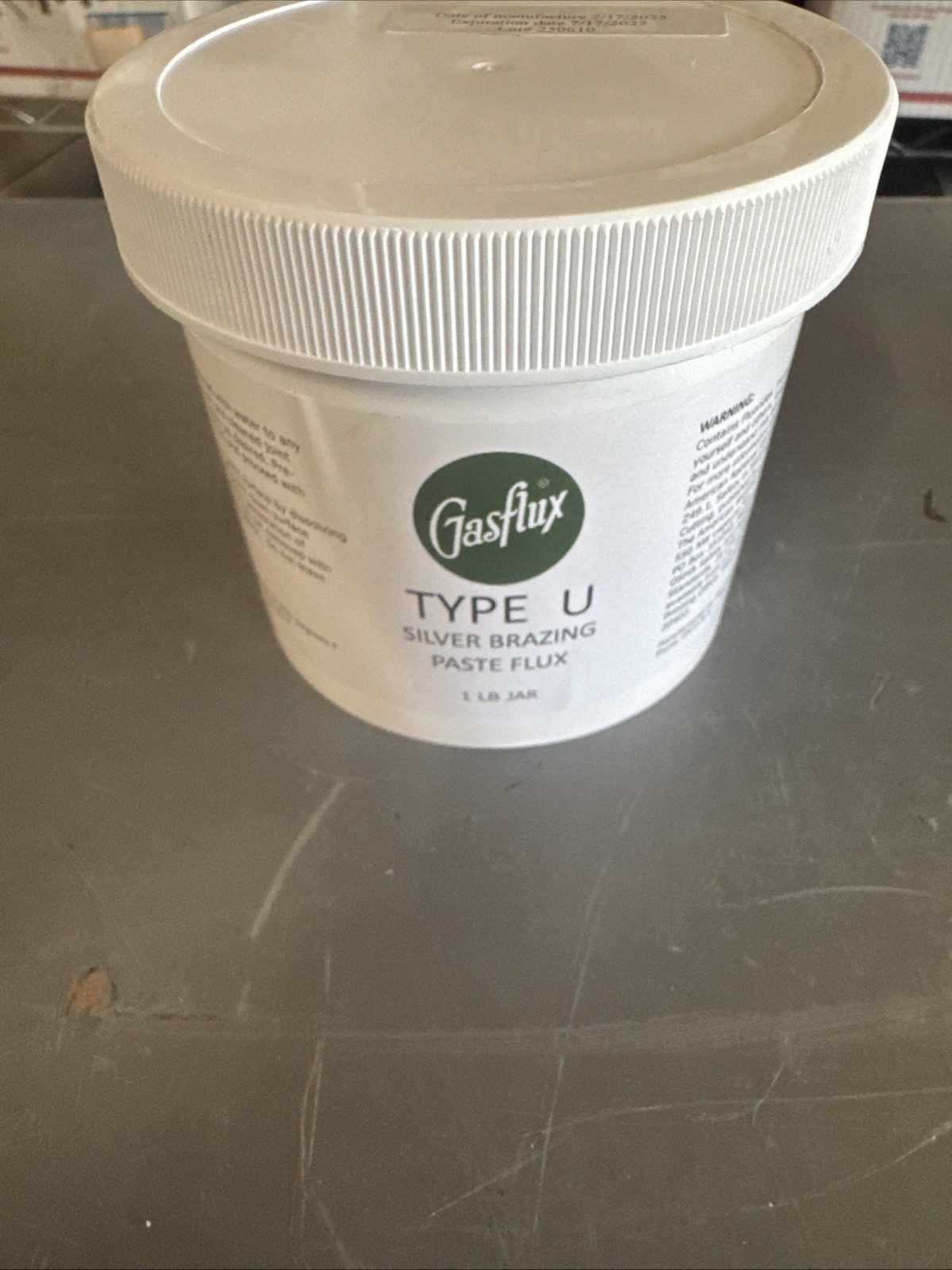 Gadfly’s Type U Silver Brazing Paste Flux 1 LB jar Type FB3-A 3410 Type B