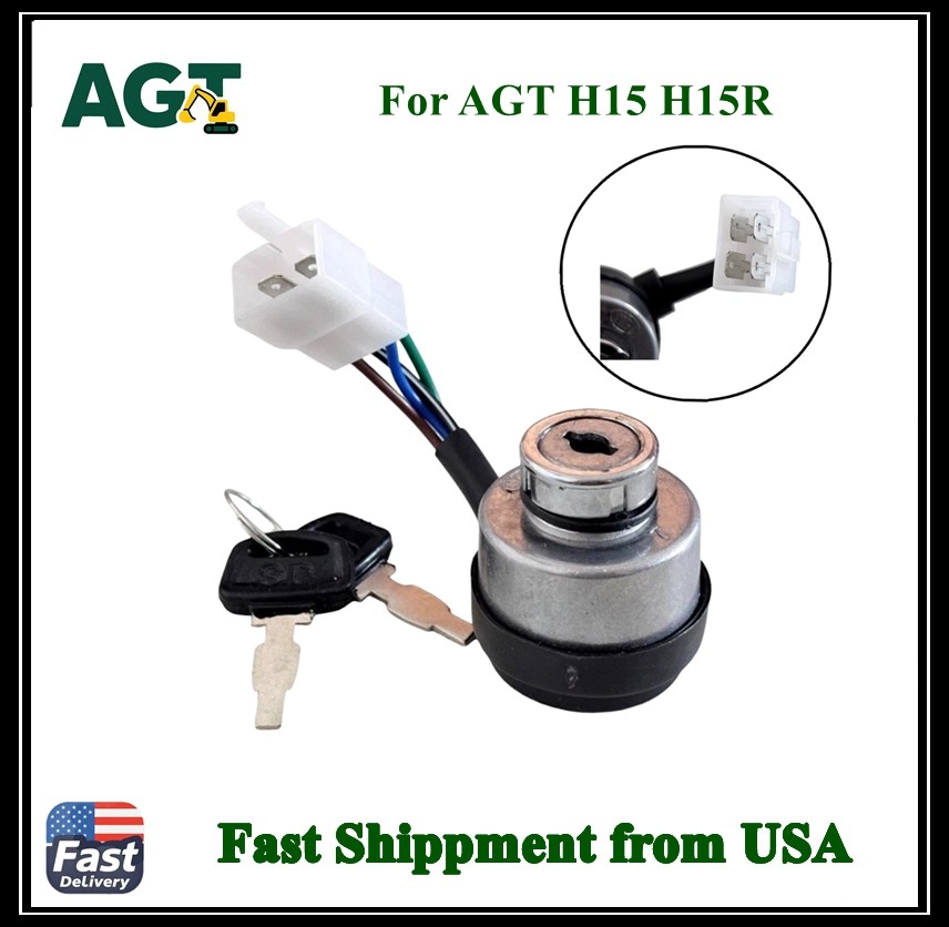 Agrotk Mini Excavator Ignition Switch Attachment for H12 Digger Waterproof