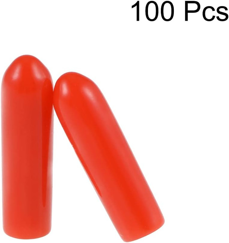 100pcs Rubber End Caps 3mm1/8 ID Vinyl Round Tube Bolt Cap Cover Thre…