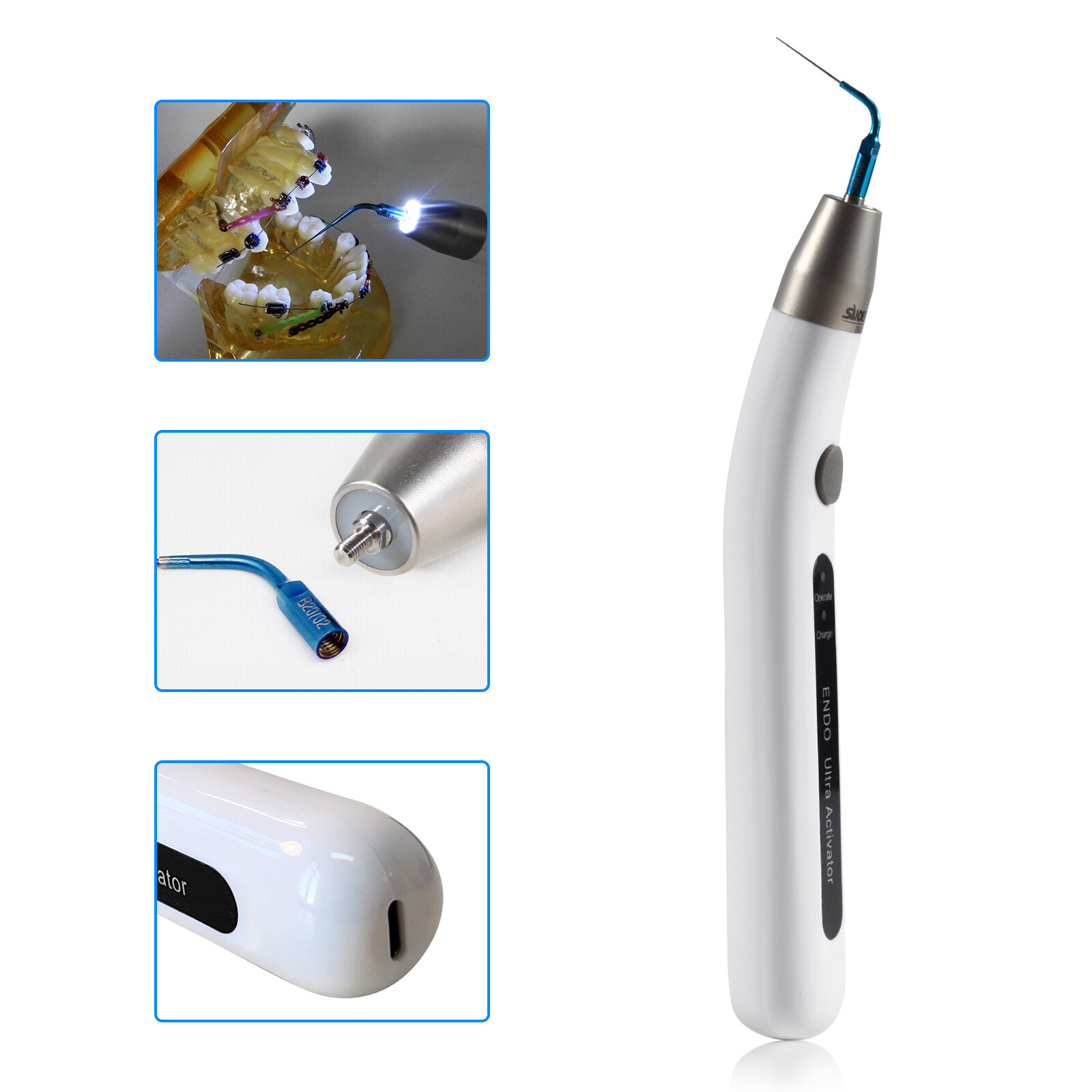 Endo Ultra Activator Dental Ultrasonic Root Canal Irrigator Handpiece 6 Tips DL