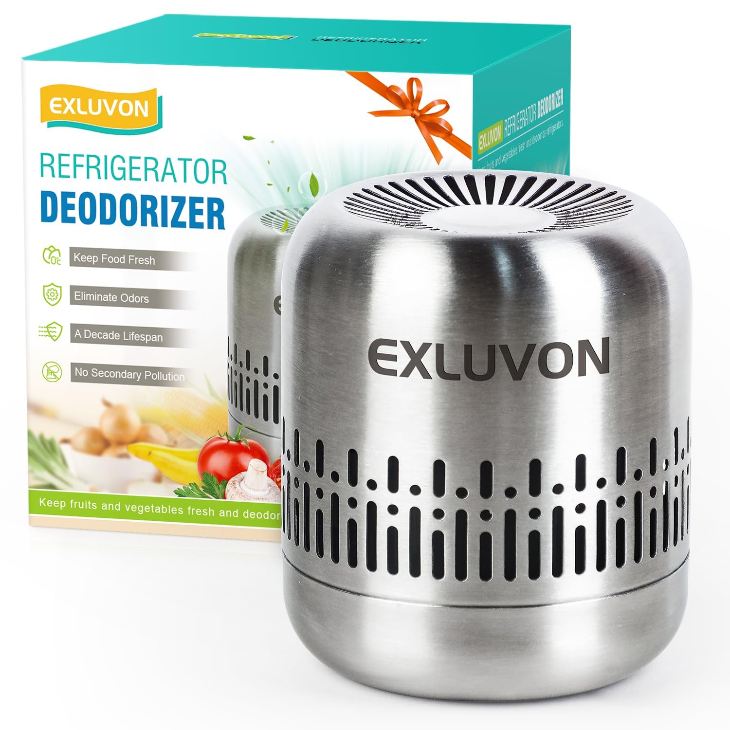 Exluvon Refrigerator Deodorizer,Lasts for 10 Years Fridge Deodorizer Kitchen Gad