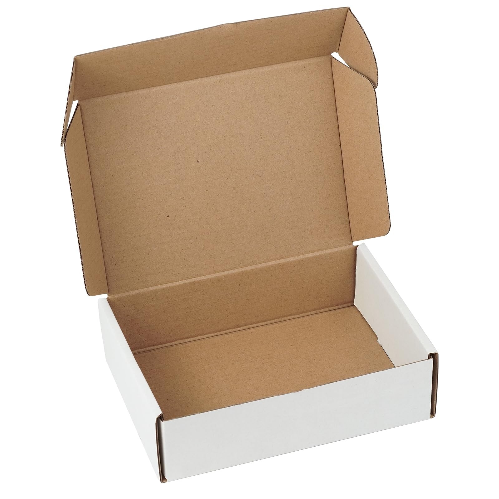 7″x5″x2″ Shipping Boxes Set of 3, White Corrugated Cardboard Box Literature M…
