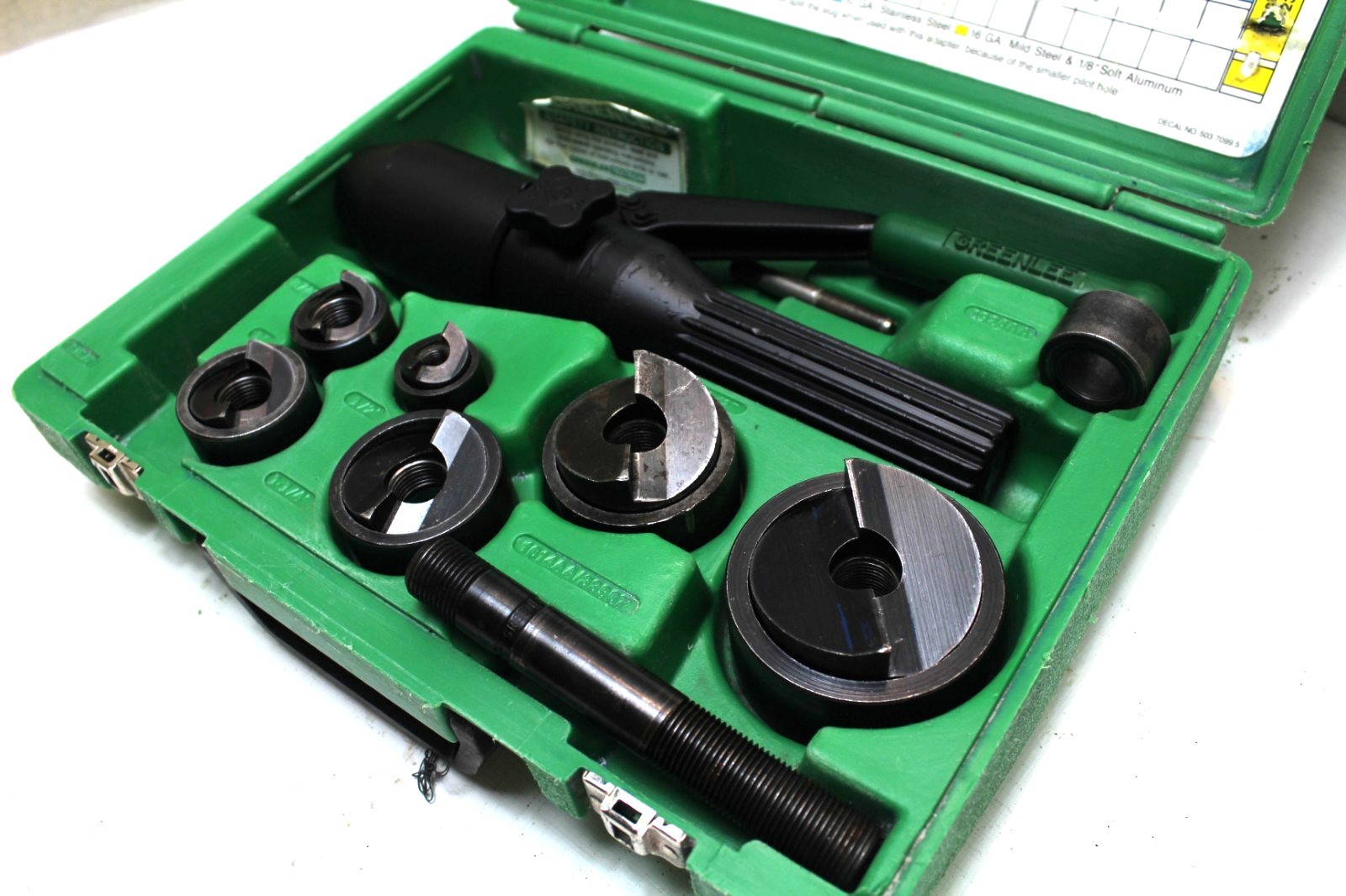 GREENLEE 7906/7806 SB Quick Draw Hydraulic Knockout Set (100% TESTED)