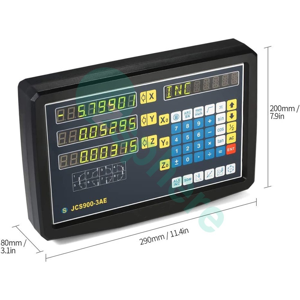 Linear Scale 2/3Axis Digital Readout DRO Display Glass Sensor Bridgeport Mill US