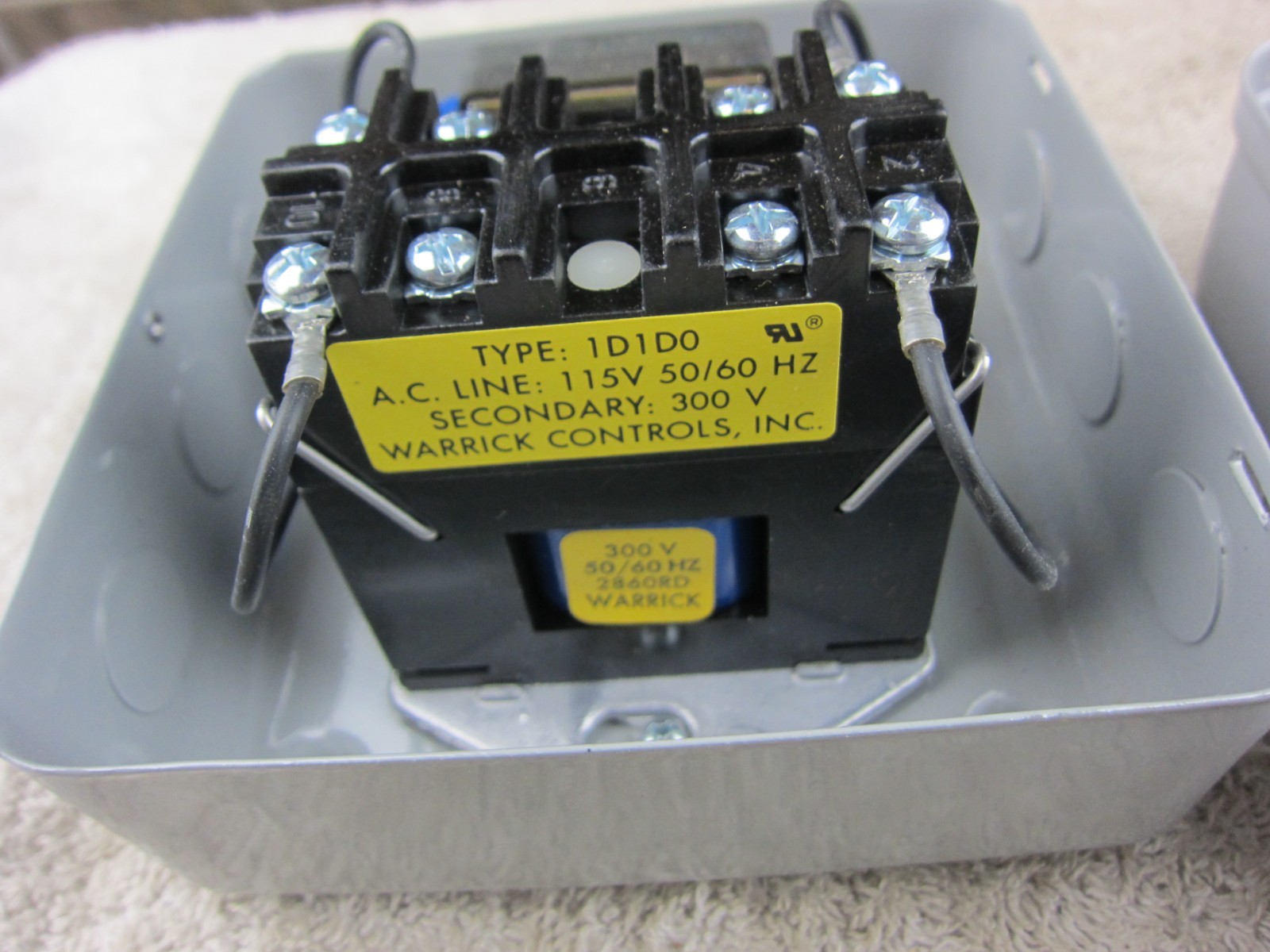 Warrick Controls Gems 1D1D1 115/300V 1NC 1NO NEMA1 Control Relay, New