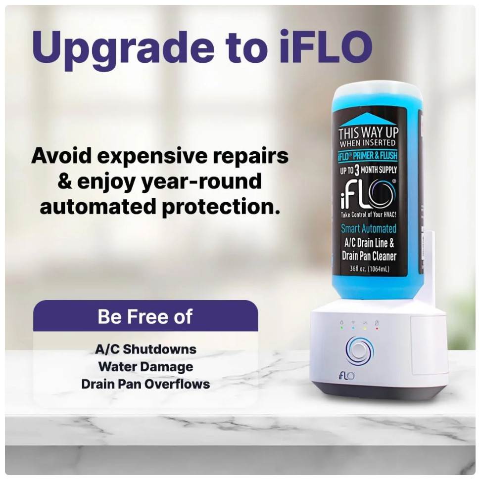 iFLO Smart Automated A/C Drain Line Cleaner HVAC 3 Month Refill Kit System New