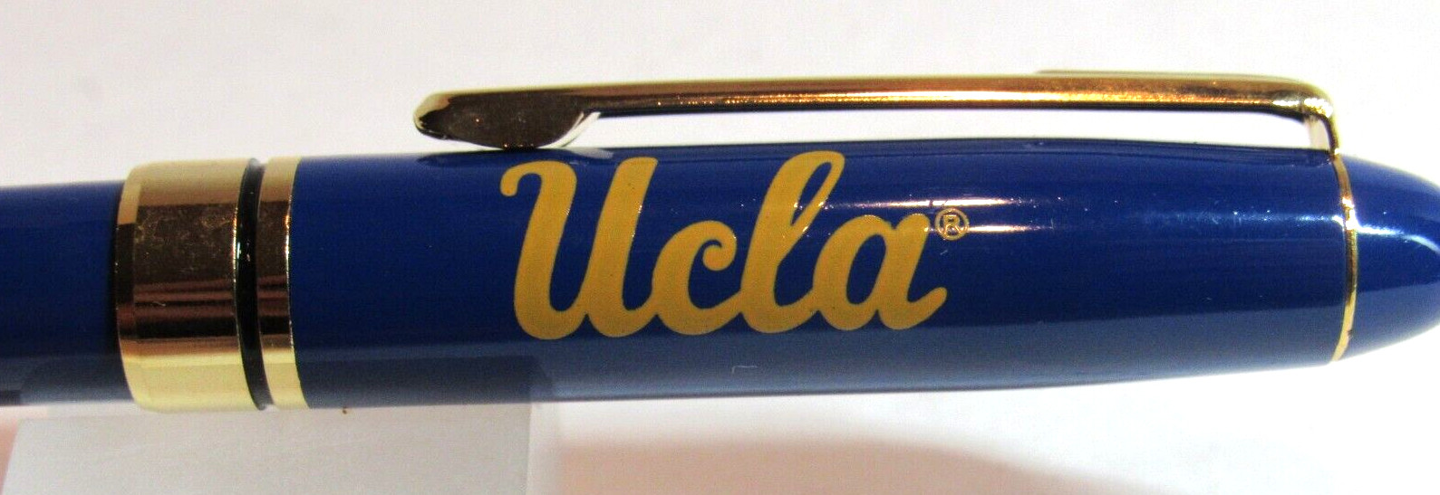 LOT of 5 UCLA Imprinted Ballpoint pen heavy metal body+Velvet Pouch