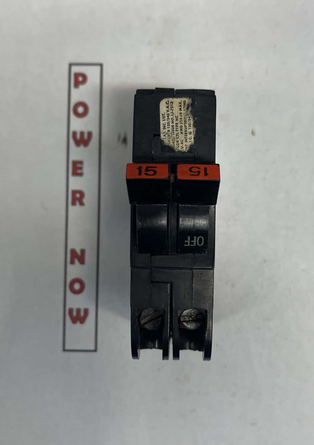 Federal Pacific FPE Stab-Lok Breaker 2 Pole 15 Amp 240V Thin – Ships Today
