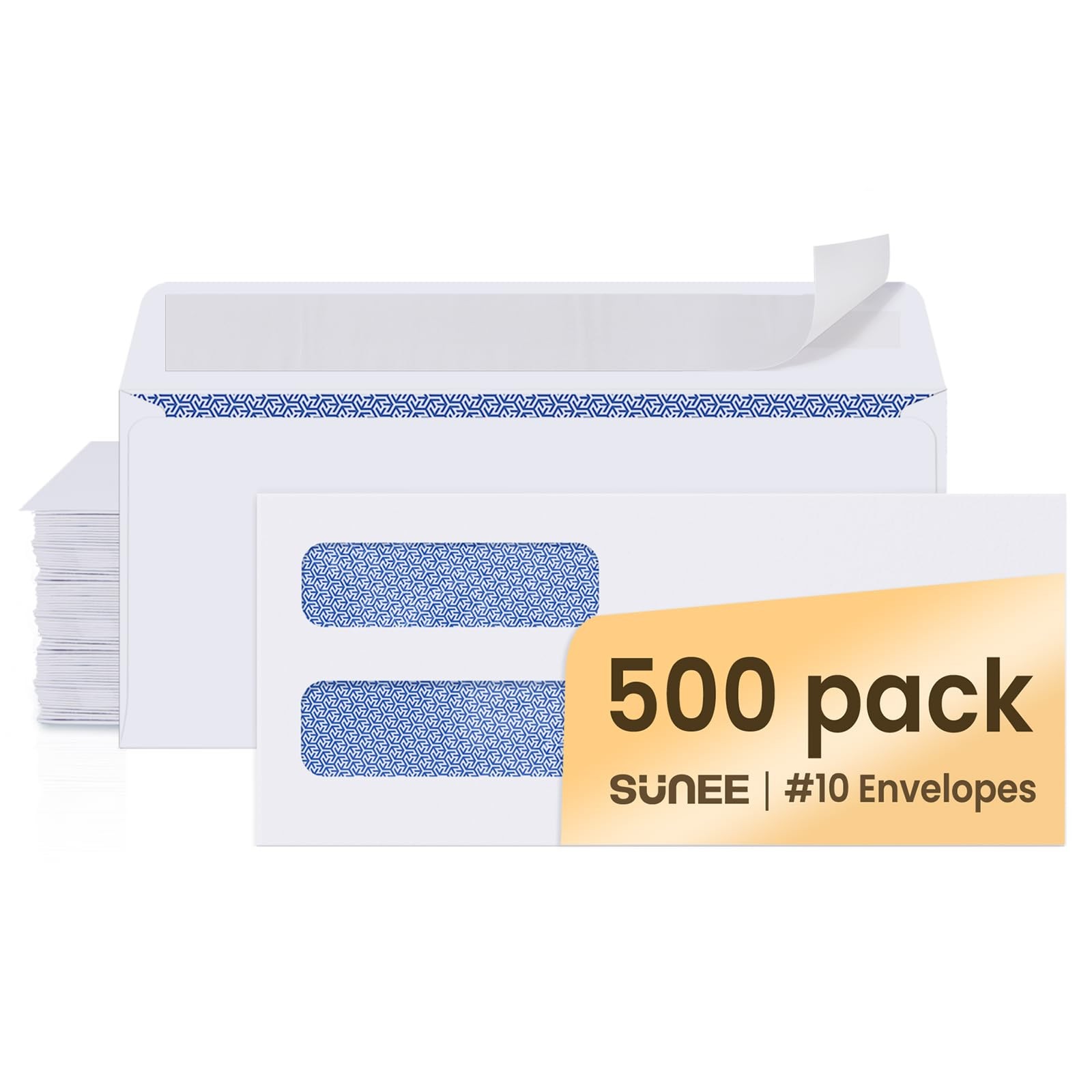 Envelopes Self Seal – #10 Double Window Envelopes 500 Pack, Security Tint, Se…