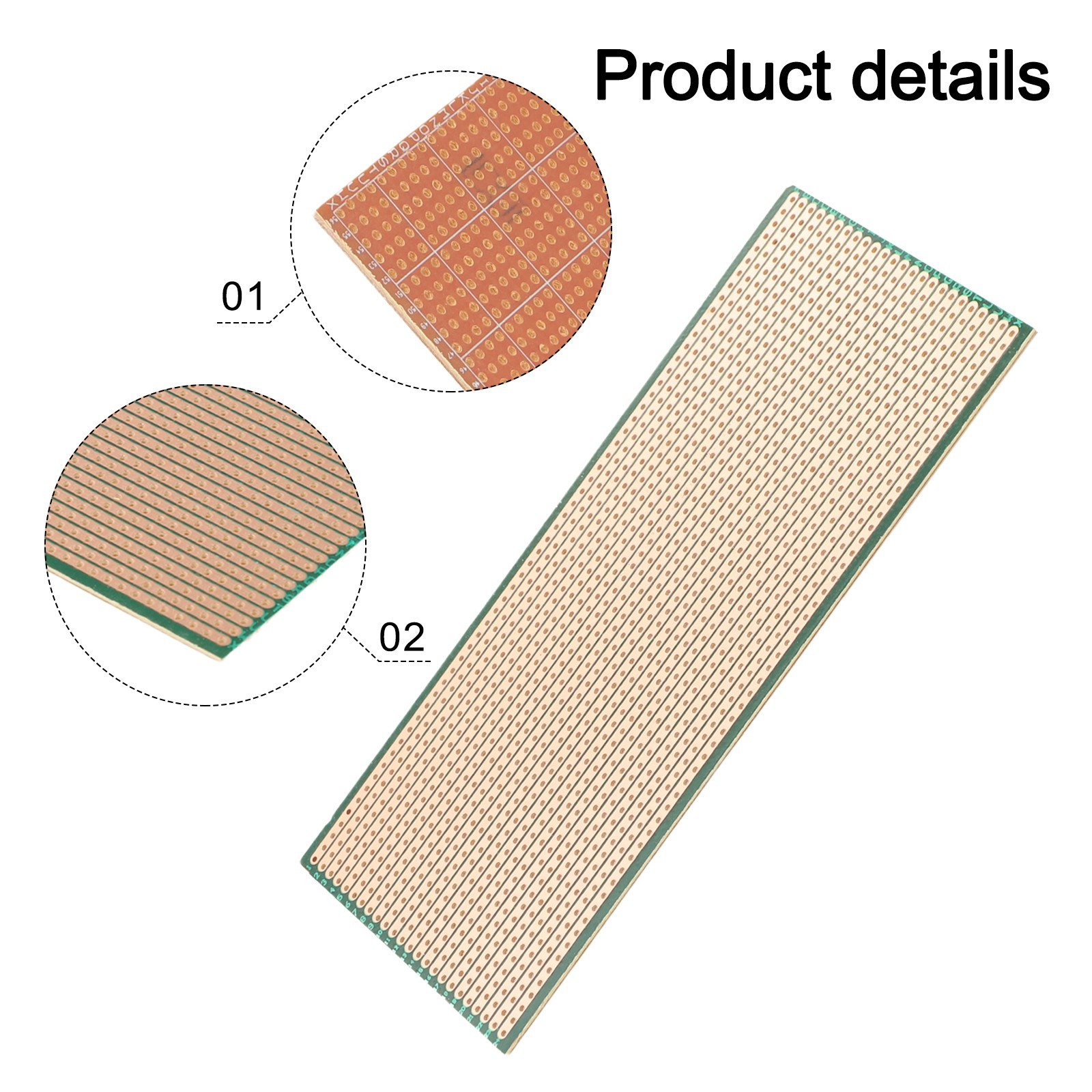 2 X Stripboard Veroboard Single-Sided Copper PCB Circuit Perf Board 6.5*14.5CM