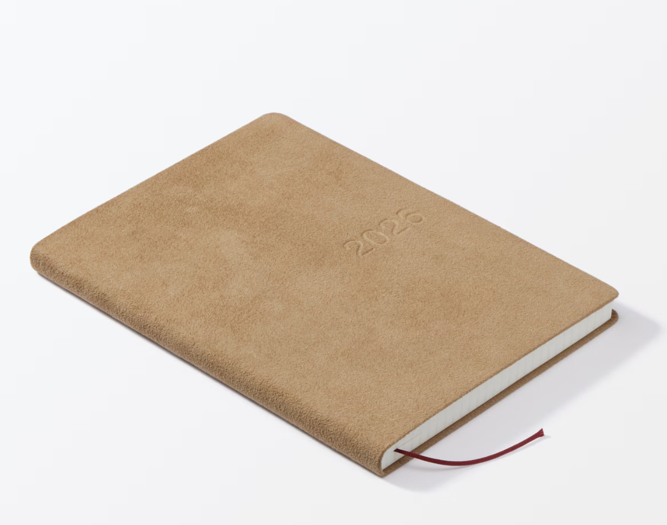 Muji 2026 Suede-like Monthly Weekly Planner 2025.12-2027.01 Beige A5