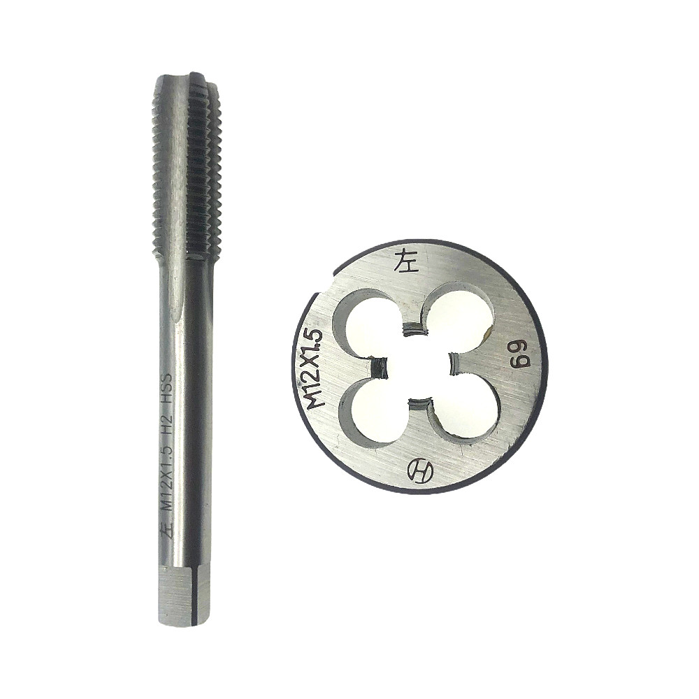 M12 x 1.5mm Tap & M12 x 1.5mm Die Metric Thread Left Hand High Speed Steel New
