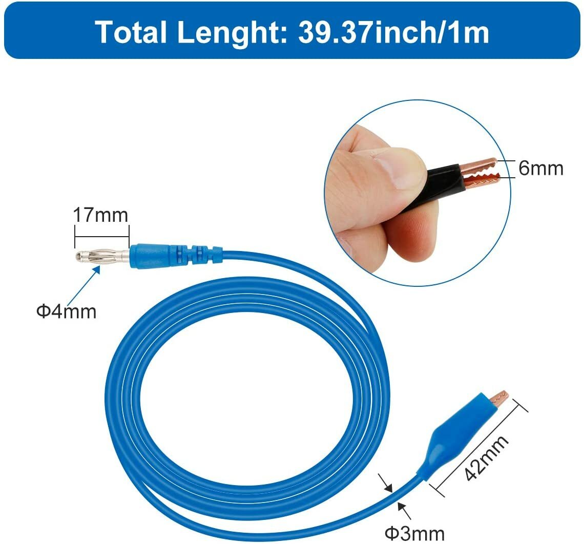30PCS Multimeter Test Leads Set Back Probe Kit Alligator Clip Leads for Testing