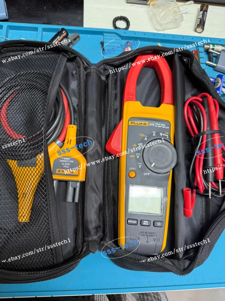 Fluke 376 True RMS AC/DC Clamp Meter with Case, Manual, /dm