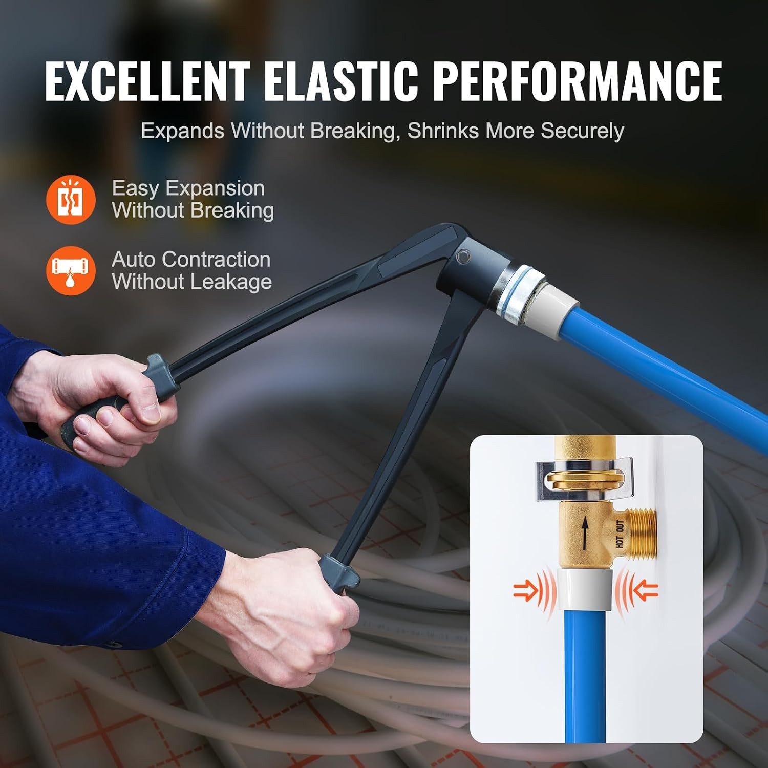 Blue & Red PEX-A Pipe 3/4″, 200ft with Free Cutter Included