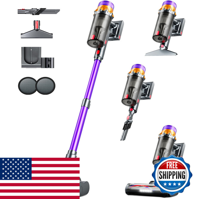 Rendow Cordless Vacuum Cleaner 500W 50Kpa 60Mins Vacuum Cleaners For Home