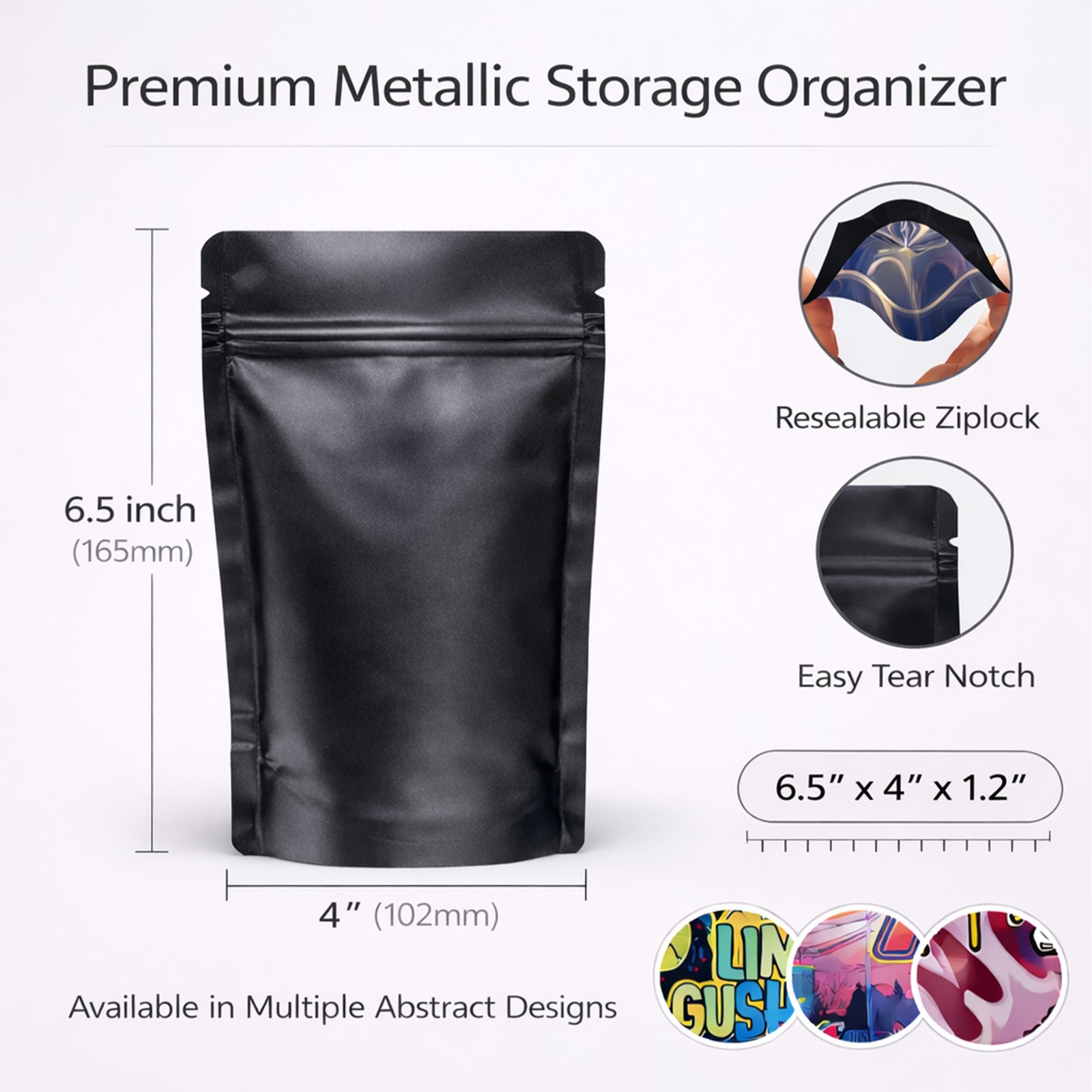 50 Pack Medium (4” x 6.25”) Assorted Decorative Storage Organizers