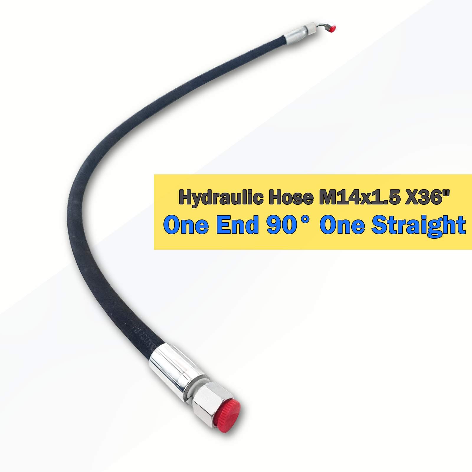 Agt Miva Chinese Mini Excavator Hydraulic Hose M14x1.5 X 36″ One End 90° One Str