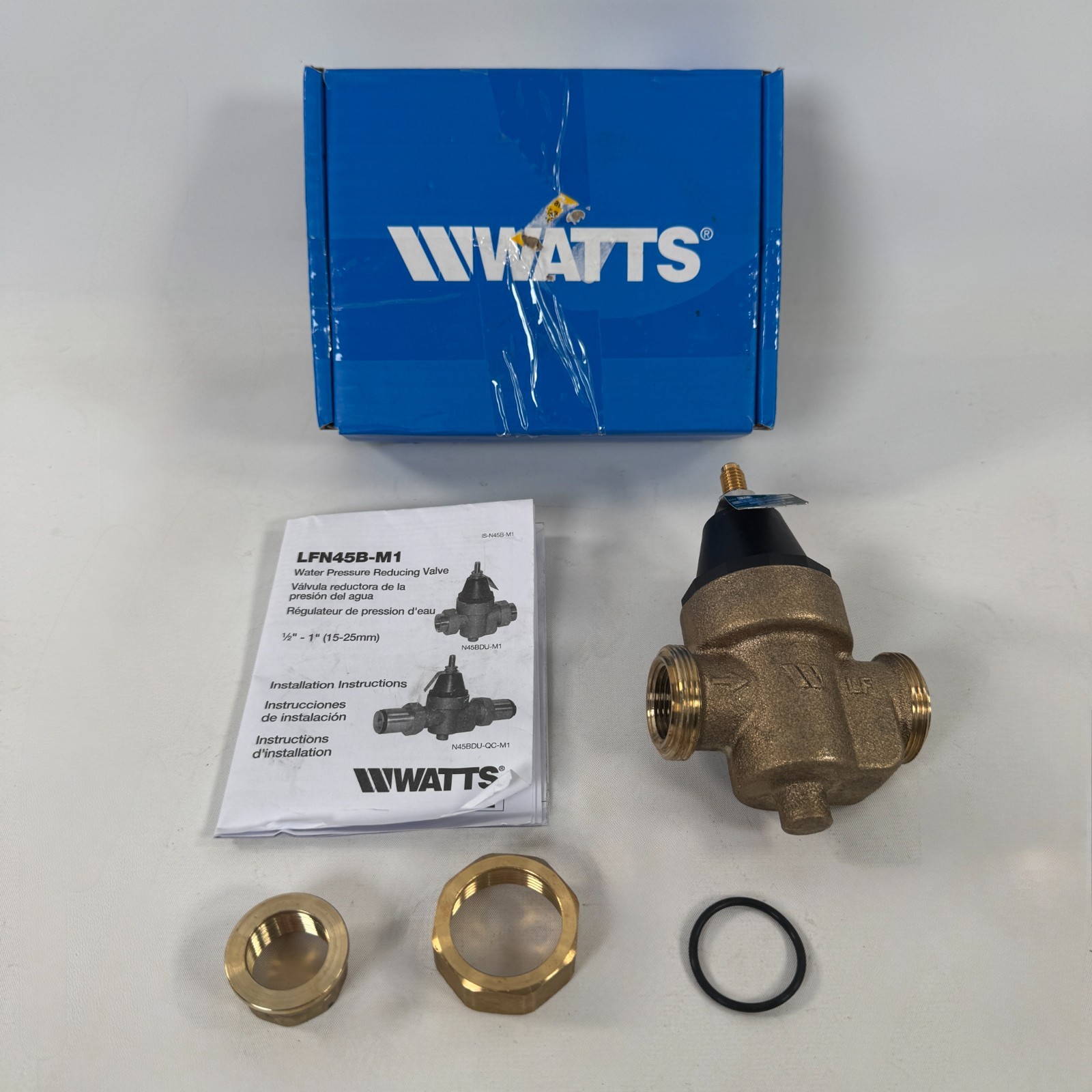 WATTS LFN45B-M1 1” 50 PSI PRESSURE REDUCING VALVE RANGE 25-75
