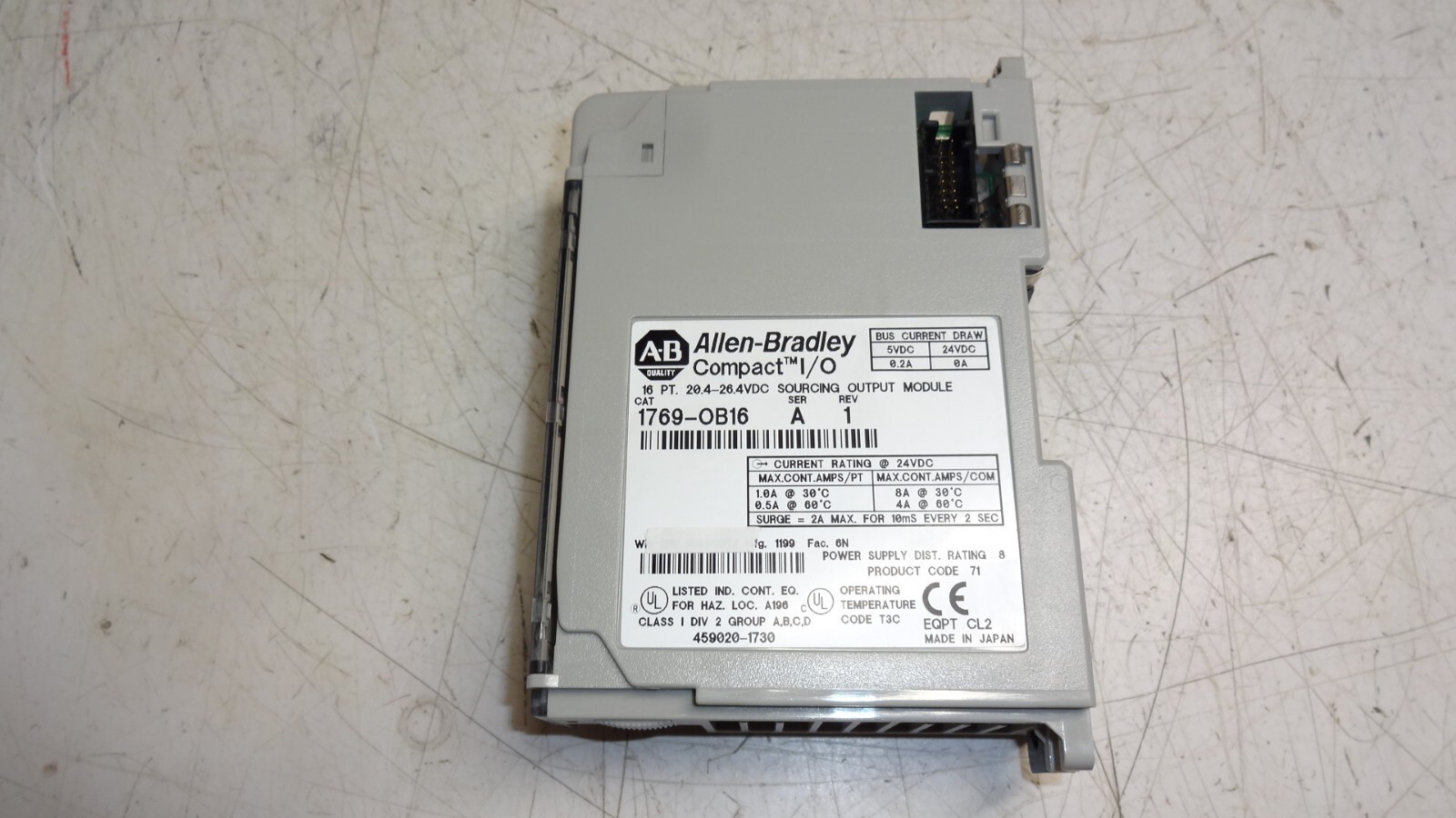 Allen-Bradley 1769-OB16 Sourcing Output Module Compact I/O PLC CompactLogix