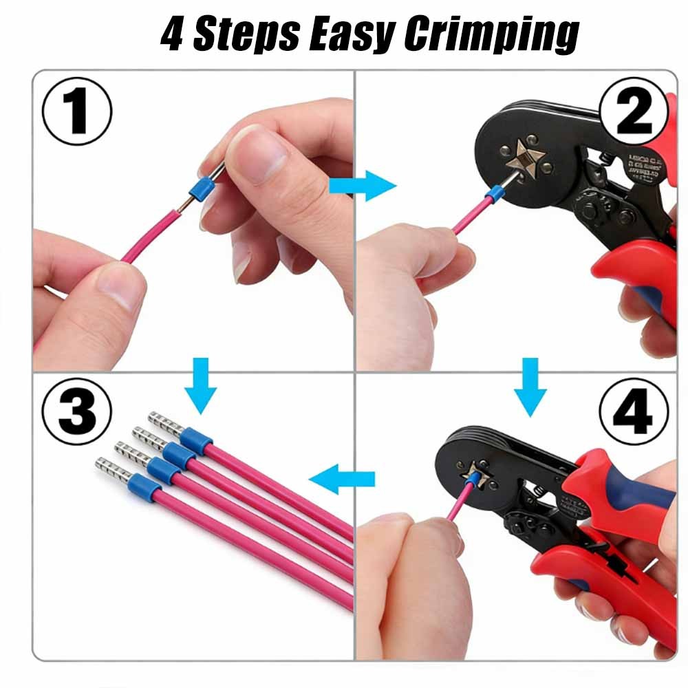 1200Pcs Assortment Insulated Electrical Wire Connectors Crimp Terminals Kit