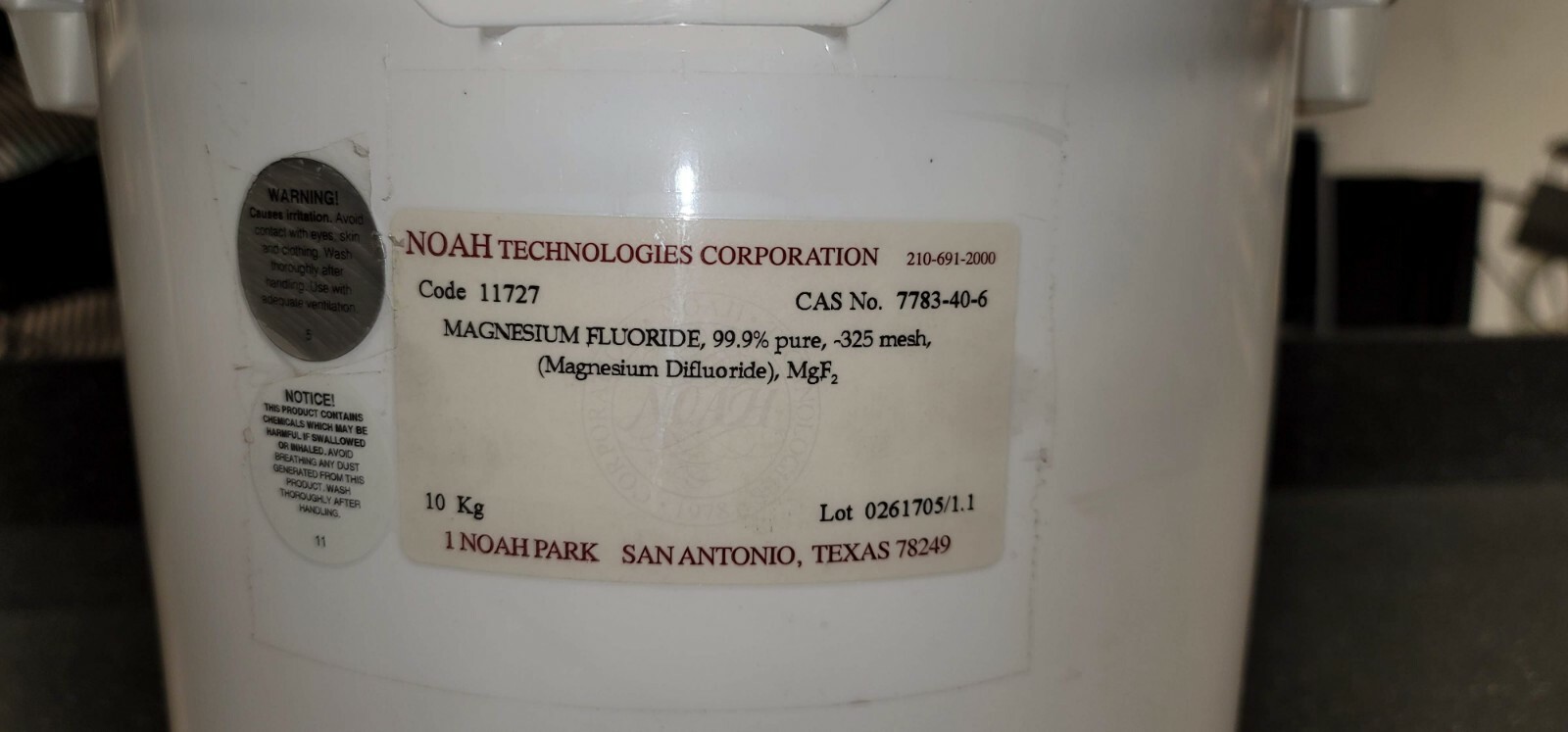 MAGNESIUM FLUORIDE, 99.9% pure, -325 mesh, (Magnesium Difluoride), MgF2 10KG Buc