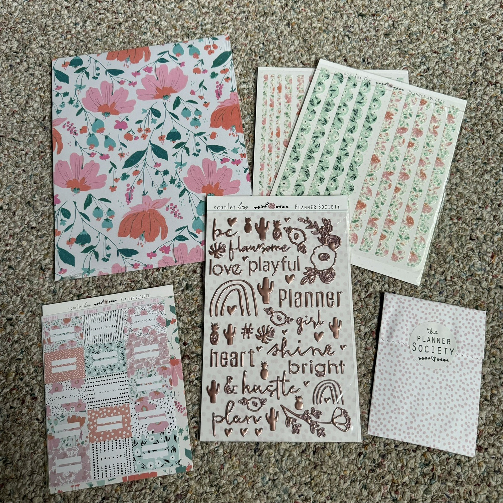 The Planner Society July 2020 Paper Kit NEW Floral Junk Journal Planners