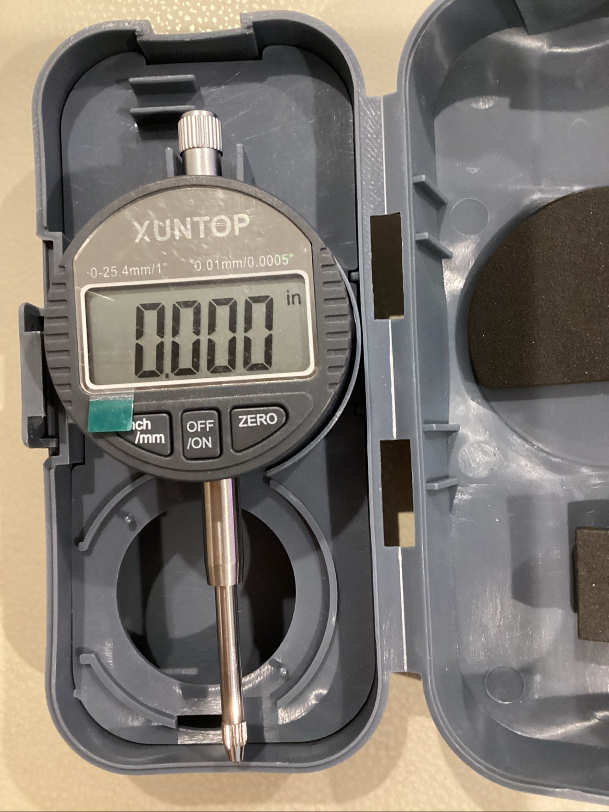 Digital Dial Indicator 1Inch/0.0005Inch LCD Display Electronic Dial Test Indicat
