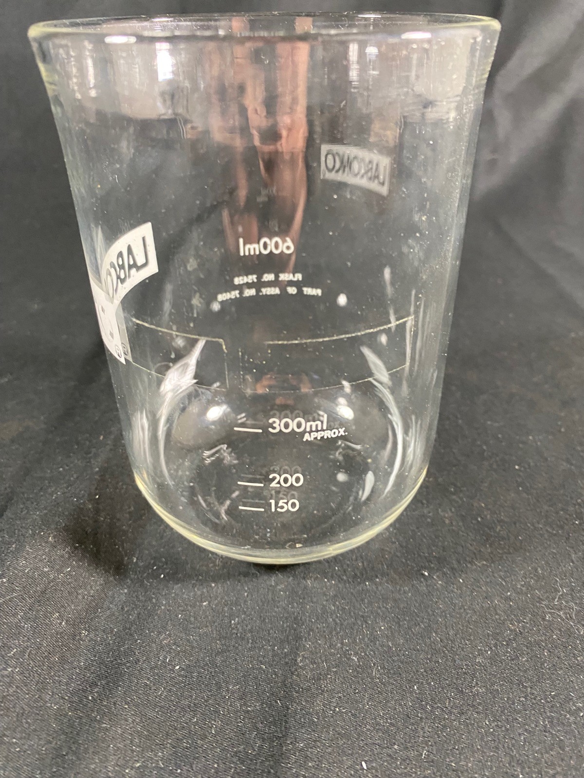 LABCONCO 600mL Glass Fast-Freeze Dry Flask Lyophilizer Flask Bottom Only 75428