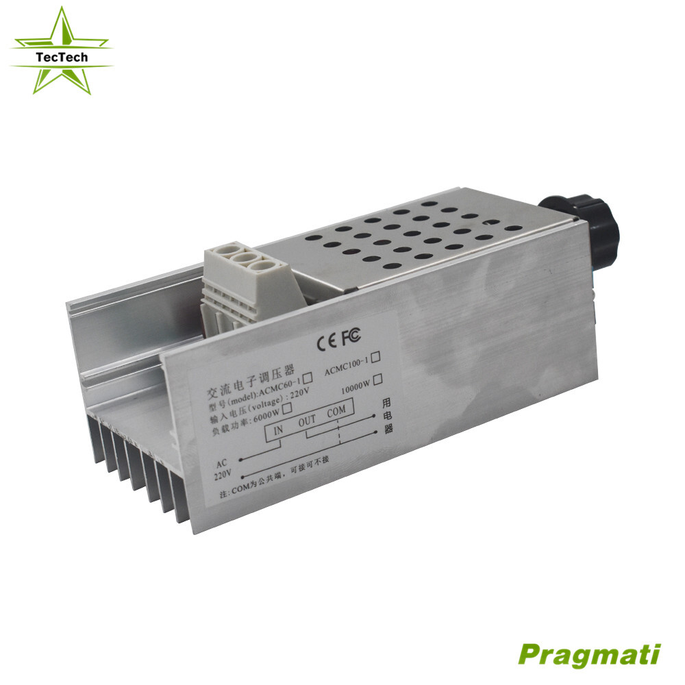 SCR AC 110-220V 10000W Motor Speed Controller Volt Regulator Dimmer Thermostat