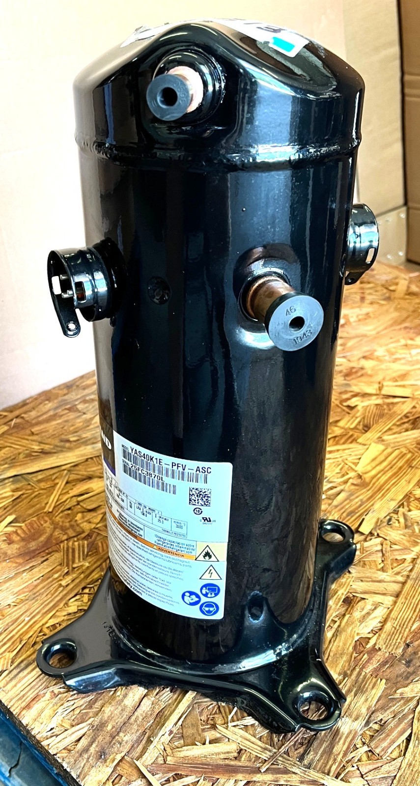 Copeland Hermetic Scroll Compressor YAS40K1E-PFC-ASC 1 Phase 50/60 Hz 200-230V