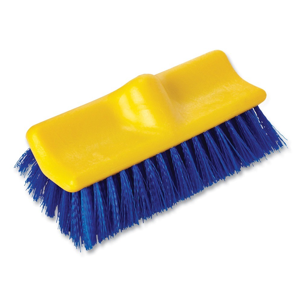 Rubbermaid Commercial 6337BLU 10 in. Bi-Level Deck Scrub Brush – BL Bristles New