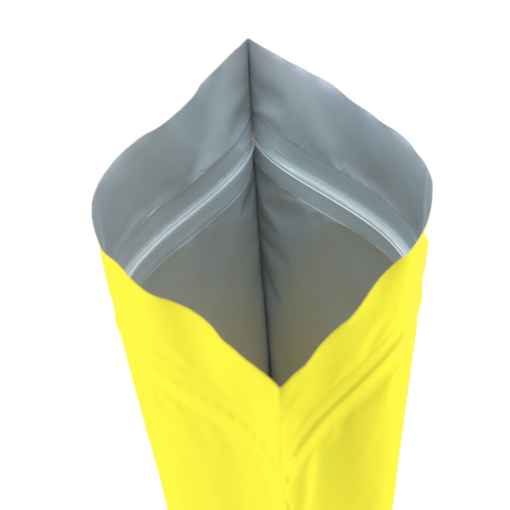 Double Sided Matte Yellow Zip Seal Storage Bags Various QTY 13x18cm (5.1×7.1in)