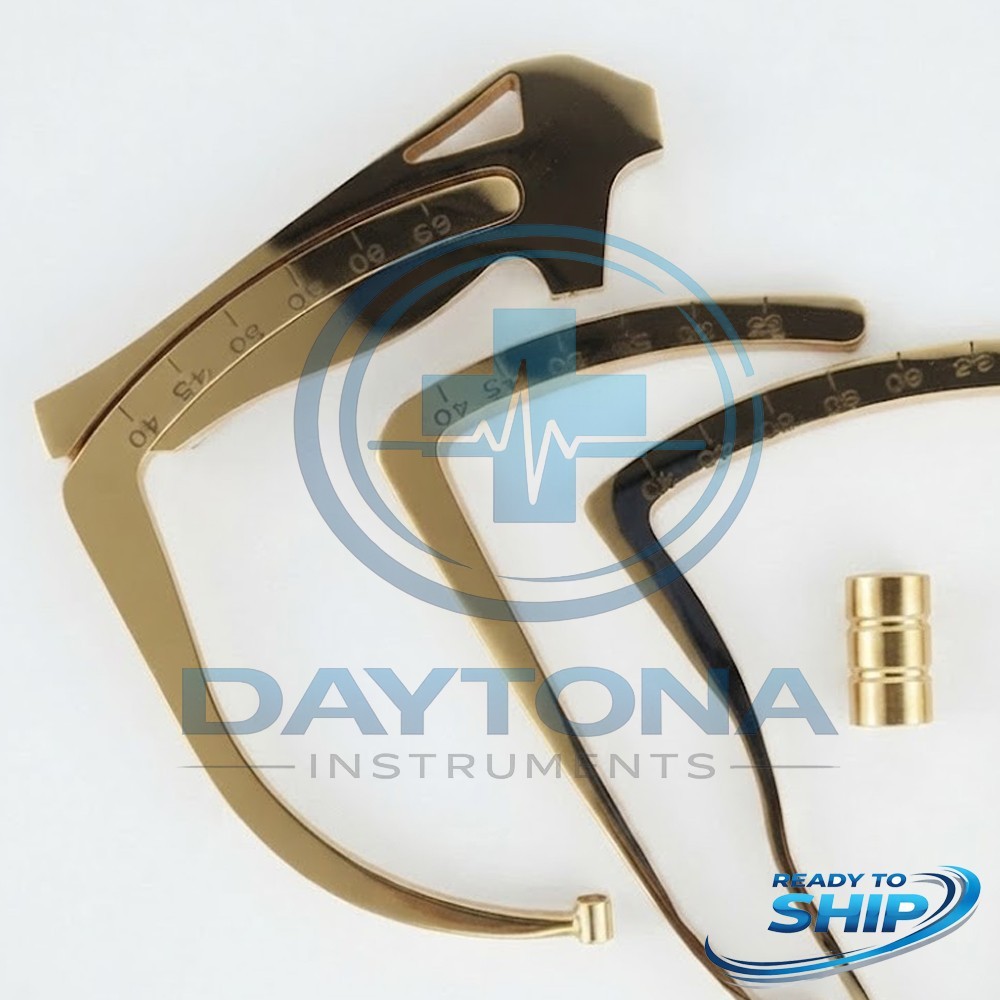 ACL PCL Jig Drill Guide Reconstruction 5 Pcs set Gold Ortho and Surgical Instrum