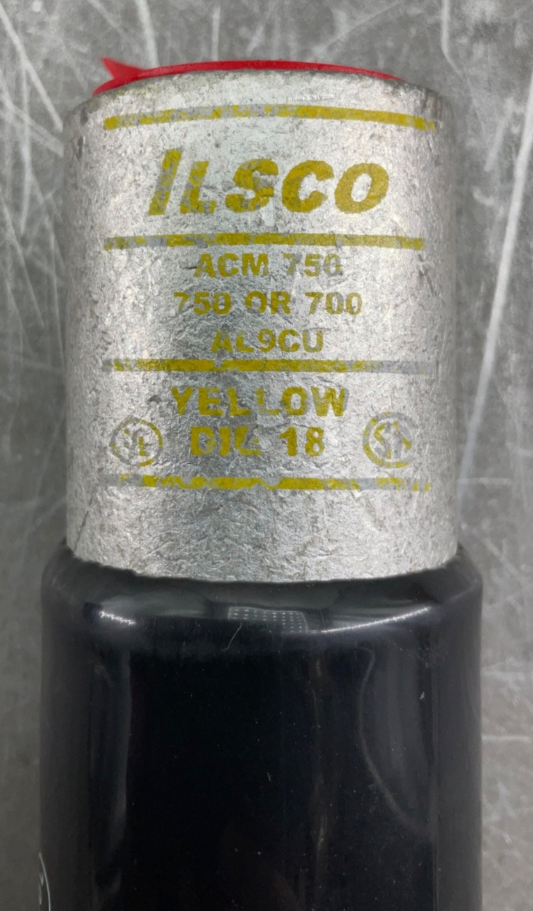 NEW ILSCO ACM-750 ALUM PIGTAIL ADAPTOR 750KCMIL-700KCMIL DUAL RATED AL9CU 600V