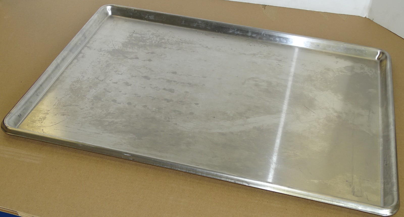 18″x26″ STAINLESS STEEL HEAVY DUTY FULL SIZE SHEET/BUN PAN OPEN BEAD, 20 GAUGE